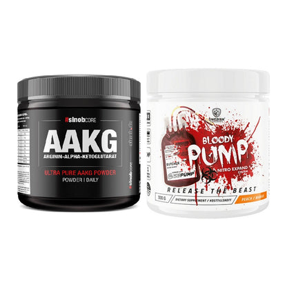 Pump-Set: Sinob Core Arginin AAKG + Swedish Supplements Bloody – alle enthaltenen Artikel