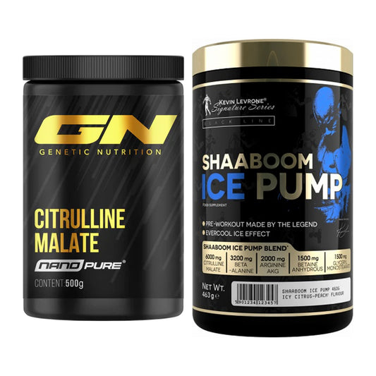 Pump-Set: GN Citrulline Malate + Kevin Levrone Shaaboom Ice Pump – alle enthaltenen Artikel