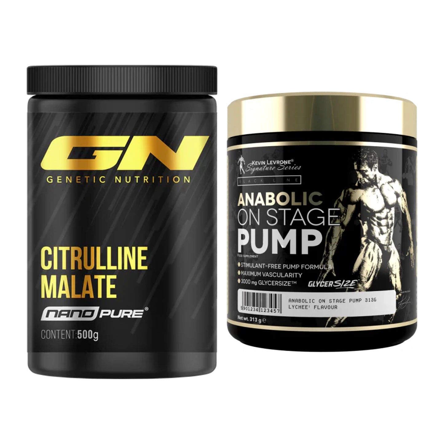 Pump-Set: GN Citrulline Malate + Kevin Levrone Anabolic On Stage – alle enthaltenen Artikel