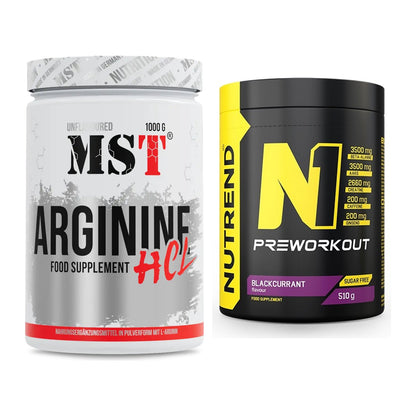 Pump-Set: MST Arginine HCL + Nutrend N1 Preworkout – alle enthaltenen Artikel
