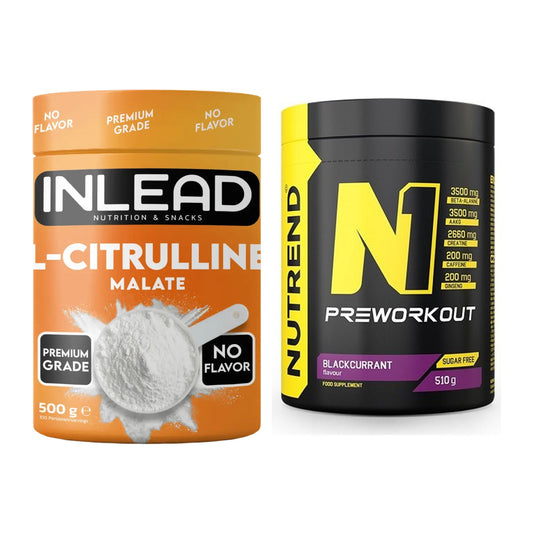 Pump-Set: INLEAD L-Citrullin Malat 2:1 + Nutrend N1 Preworkout 510g – alle enthaltenen Artikel