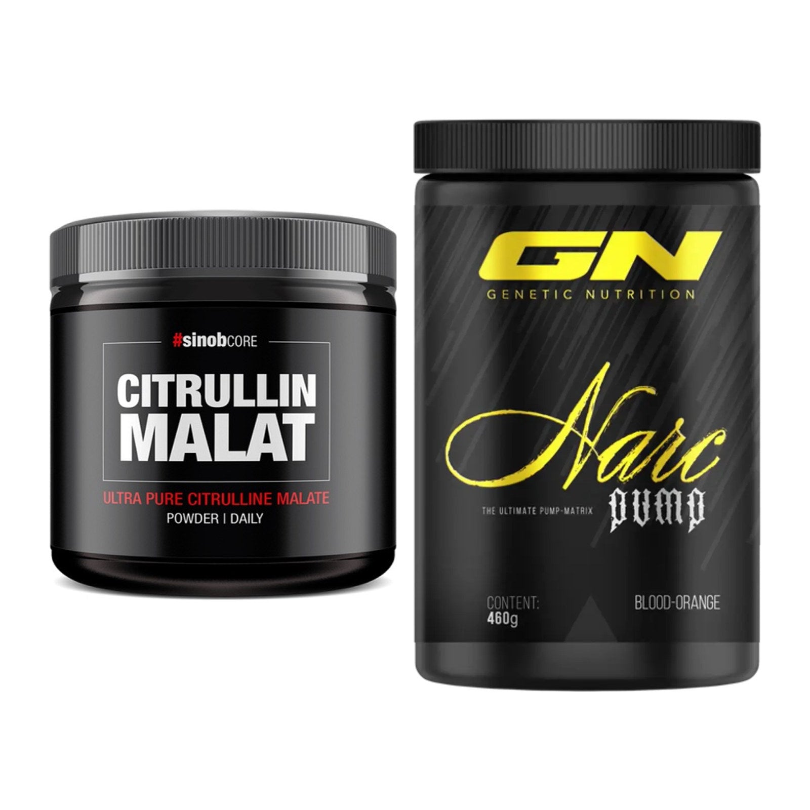 Pump-Set: Sinob Core L-Citrullin Malat + GN Narc Pump – alle enthaltenen Artikel