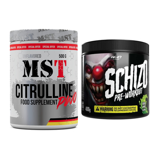 Pump-Set: MST Citrulline Malat 500g + AK47 Labs Schizo Pre-Workout – alle enthaltenen Artikel