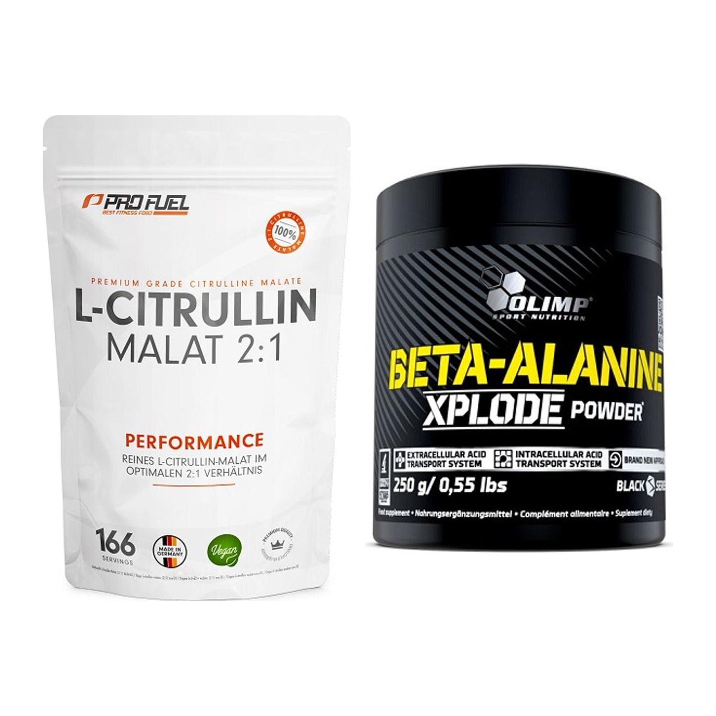 Pump-Set: ProFuel L-Citrullin Malat + Olimp Beta-Alanine Xplode Powder – alle enthaltenen Artikel
