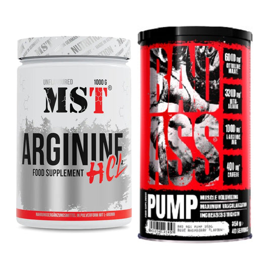Pump-Set: MST Arginine HCL + BAD ASS Pump – alle enthaltenen Artikel