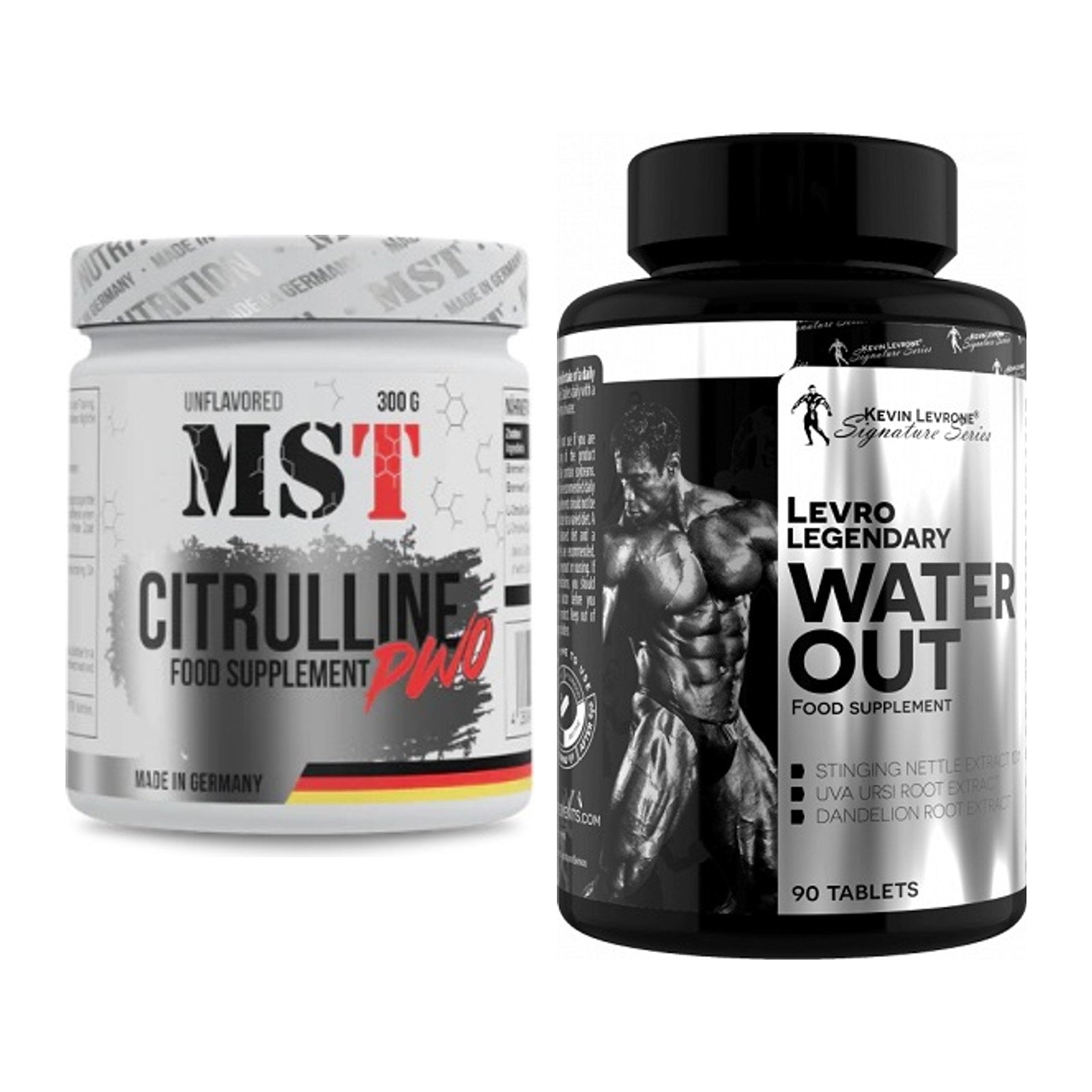 Pump-Set: MST Citrulline Malat 300g + Kevin Levrone LevroLegendary – alle enthaltenen Artikel