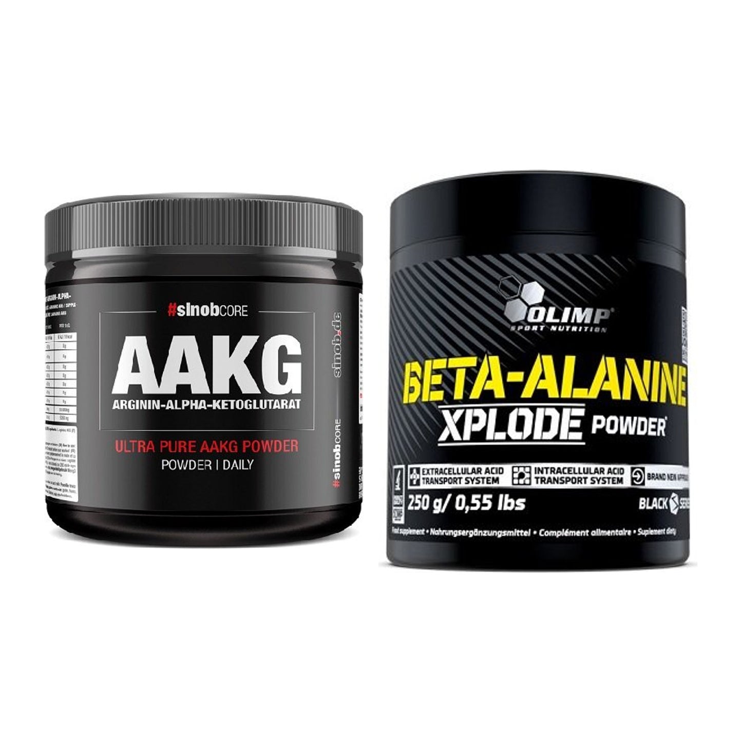 Pump-Set: Sinob Core Arginin AAKG + Olimp Beta-Alanine Xplode – alle enthaltenen Artikel