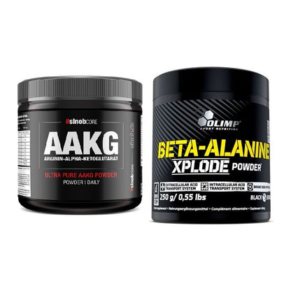 Pump-Set: Sinob Core Arginin AAKG + Olimp Beta-Alanine Xplode – alle enthaltenen Artikel