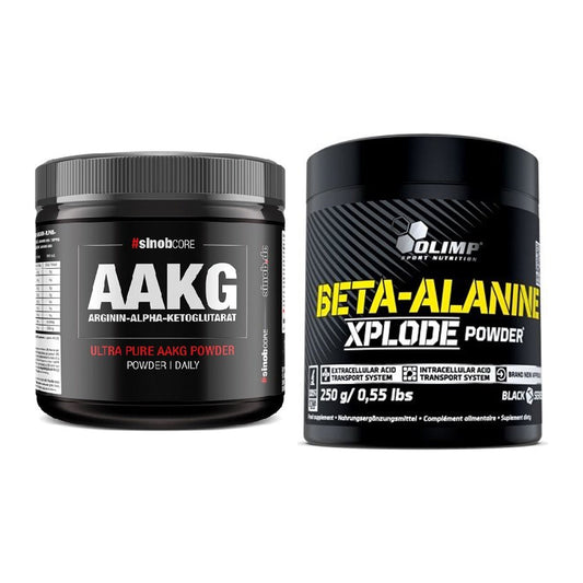 Pump-Set: Sinob Core Arginin AAKG + Olimp Beta-Alanine Xplode – alle enthaltenen Artikel