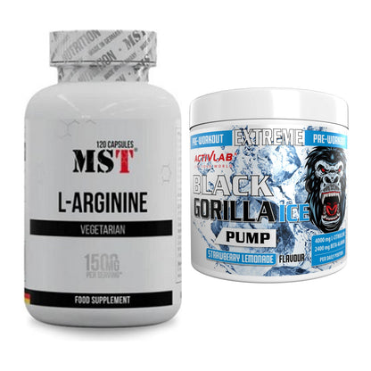 Pump-Set: MST L-Arginine 120 Kaps. + Activlab Black Gorilla Ice Pump – alle enthaltenen Artikel
