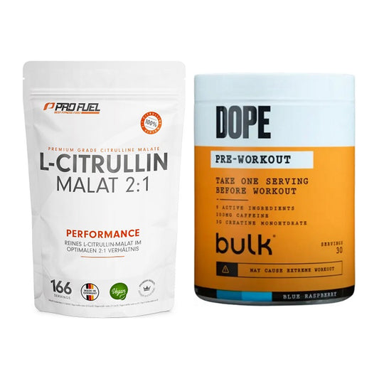 Pump-Set: ProFuel L-Citrullin Malat + Bulk Dope Pre-Workout 30 Serv. – alle enthaltenen Artikel