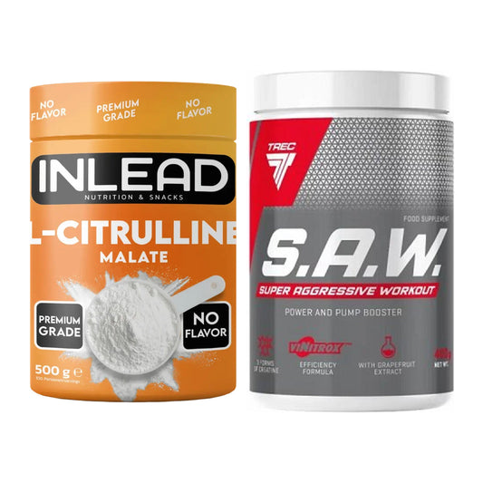 Pump-Set: INLEAD L-Citrullin Malat 2:1 + Trec Nutrition SAW Booster – alle enthaltenen Artikel