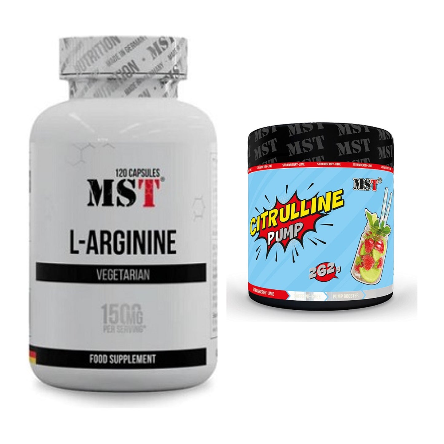 Pump-Set: MST L-Arginine 120 Kaps. + MST Citrulline Pump – alle enthaltenen Artikel