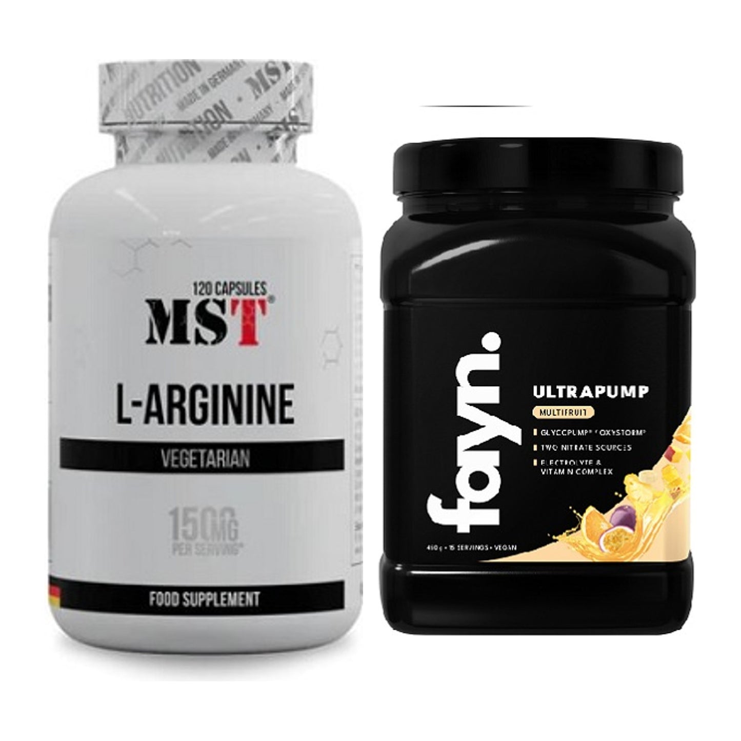 Pump-Set: MST L-Arginine 120 Kaps. + Fayn. Ultrapump – alle enthaltenen Artikel