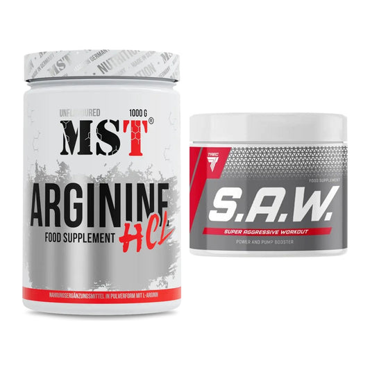 Pump-Set: MST Arginine HCL + Trec Nutrition SAW Booster 200g – alle enthaltenen Artikel