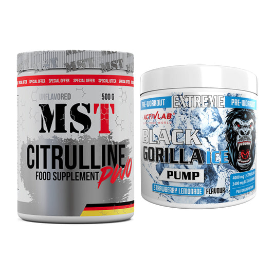 Pump-Set: MST Citrulline Malat 500g + Activlab Black Gorilla Ice Pump – alle enthaltenen Artikel