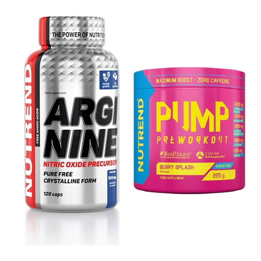 Pump-Set: Nutrend Arginine + Nutrend Pump – alle enthaltenen Artikel
