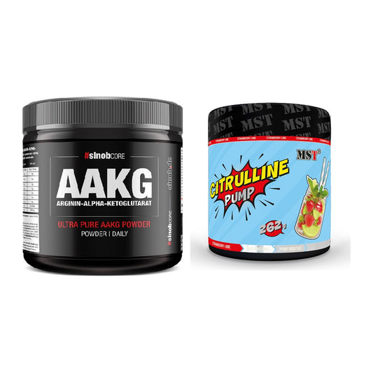 Pump-Set: Sinob Core Arginin AAKG Pulver + MST Citrulline Pump – alle enthaltenen Artikel