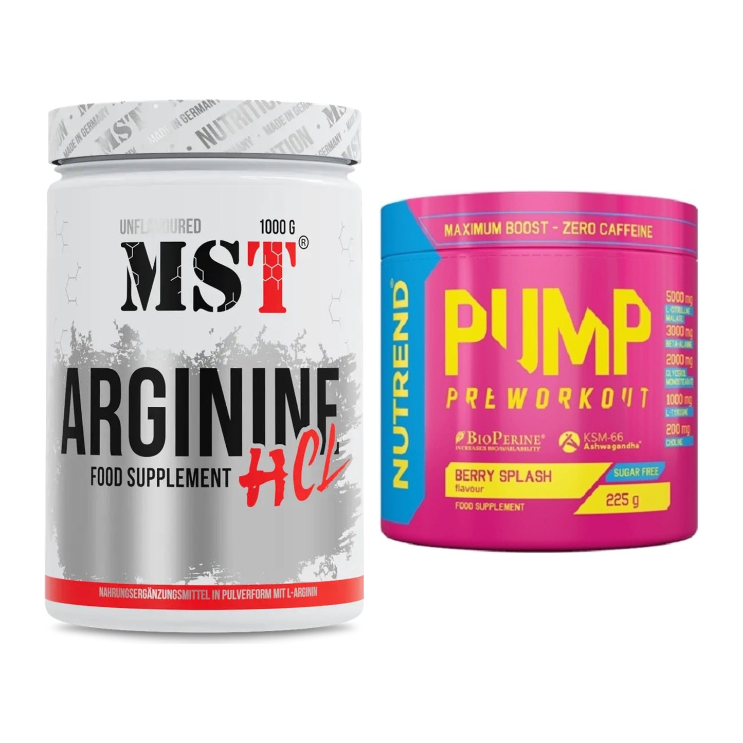 Pump-Set: MST Arginine HCL + Nutrend Pump – alle enthaltenen Artikel