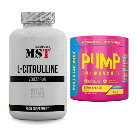 Pump-Set: MST Citrulline + Nutrend Pump 225g (Berry Splash) – alle enthaltenen Artikel