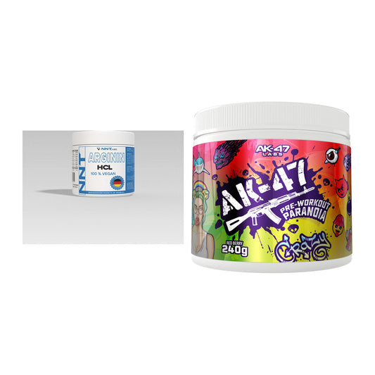 Pump-Set: NNT Arginin + AK47 Labs Pre-Workout Paranoia – alle enthaltenen Artikel