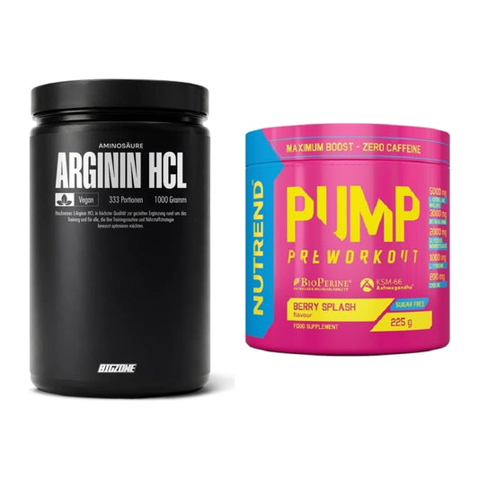 Pump-Set: Big Zone L-Arginin + Nutrend Pump – alle enthaltenen Artikel