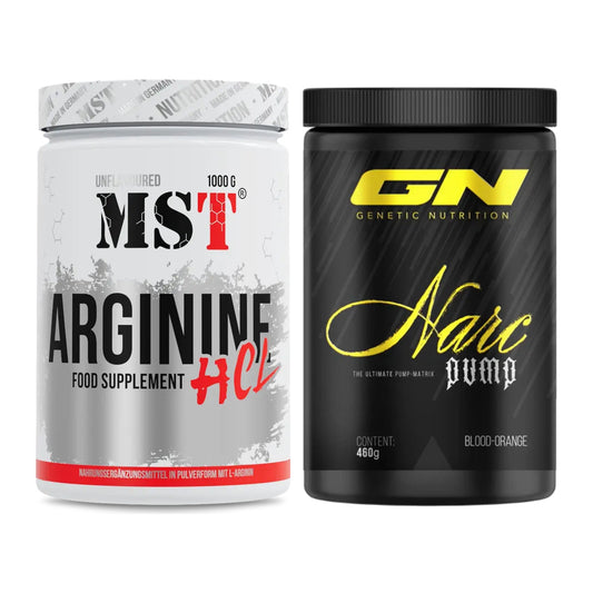 Pump-Set: MST Arginine HCL + GN Narc Pump – alle enthaltenen Artikel