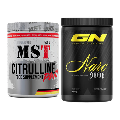Pump-Set: MST Citrulline Malat 500g + GN Narc Pump – alle enthaltenen Artikel