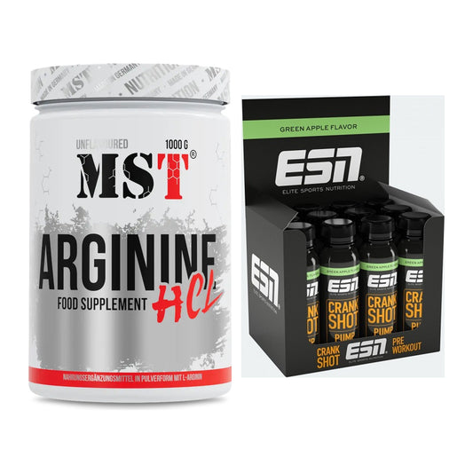 Pump-Set: MST Arginine HCL + ESN Crank Pump Shot – alle enthaltenen Artikel