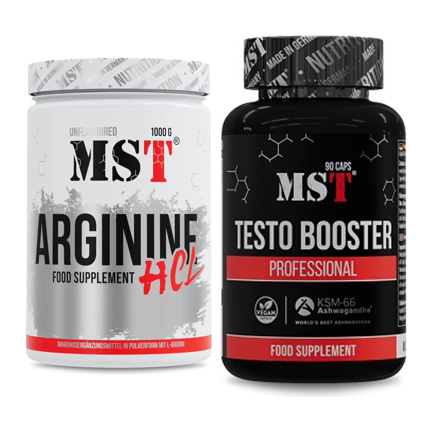 Pump-Set: MST Arginine HCL + MST Testo Booster Professional – alle enthaltenen Artikel