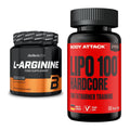 Pump-Set: BioTech L-Arginin + Body Attack LIPO 100-HARDCORE – alle enthaltenen Artikel