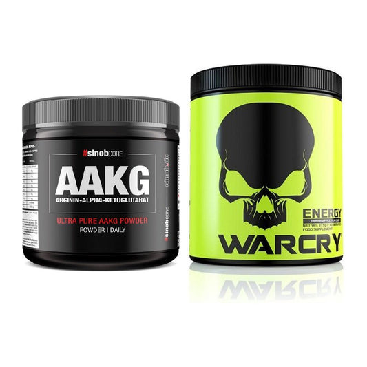 Pump-Set: Sinob Core Arginin AAKG + Genius Nutrition Warcry – alle enthaltenen Artikel