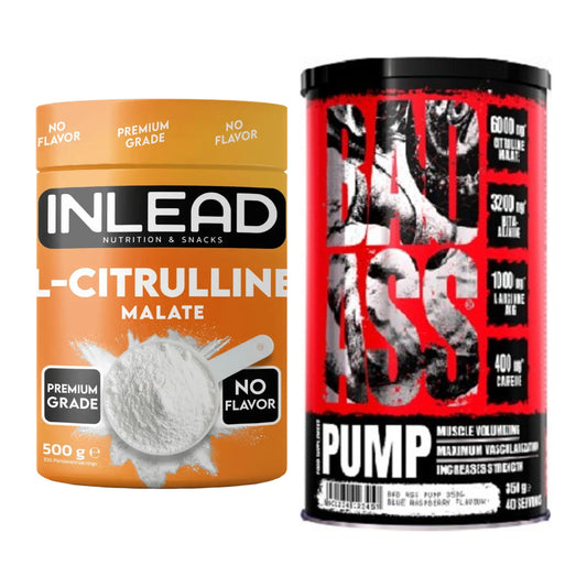 Pump-Set: INLEAD L-Citrullin Malat 2:1 + BAD ASS Pump 350g (Dragon – alle enthaltenen Artikel