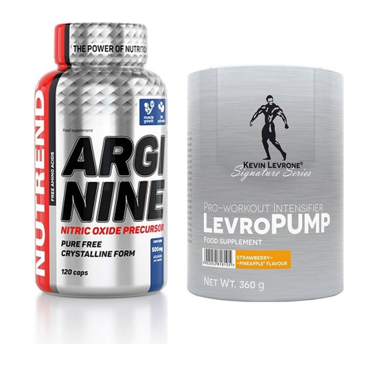 Pump-Set: Nutrend Arginine + Kevin Levrone Levro Pump – alle enthaltenen Artikel
