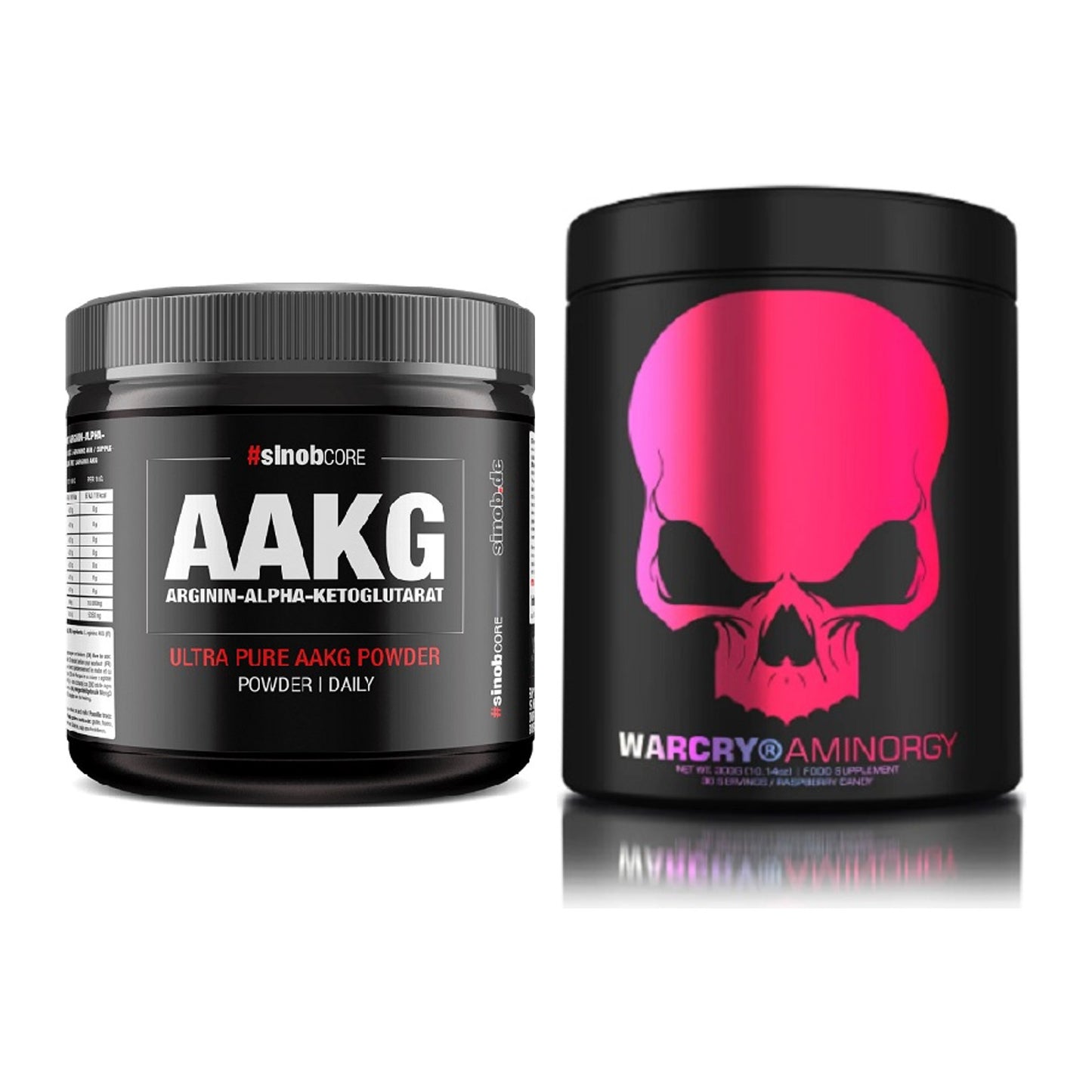 Pump-Set: Sinob Core Arginin AAKG + Genius Nutrition Warcry – alle enthaltenen Artikel