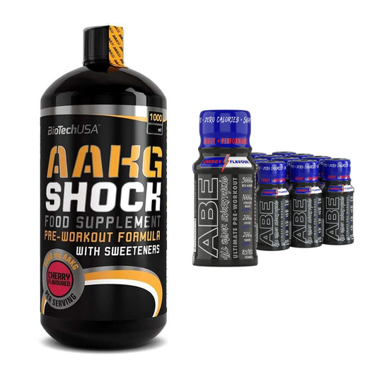 Pump-Set: BioTech AAKG Shock Extreme + Applied ABE Pre-Workout – alle enthaltenen Artikel