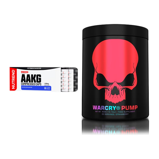 Pump-Set: Nutrend AAKG Compressed + Genius Nutrition Warcry PUMP – alle enthaltenen Artikel