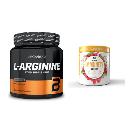 Pump-Set: BioTech L-Arginin + FA Nutrition Wellnes Line Super – alle enthaltenen Artikel