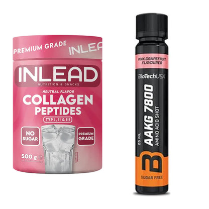Aminosäuren-Zweimonatsvorrat: INLEAD Collagen – 60 Tage, 73 Portionen – alle enthaltenen Artikel