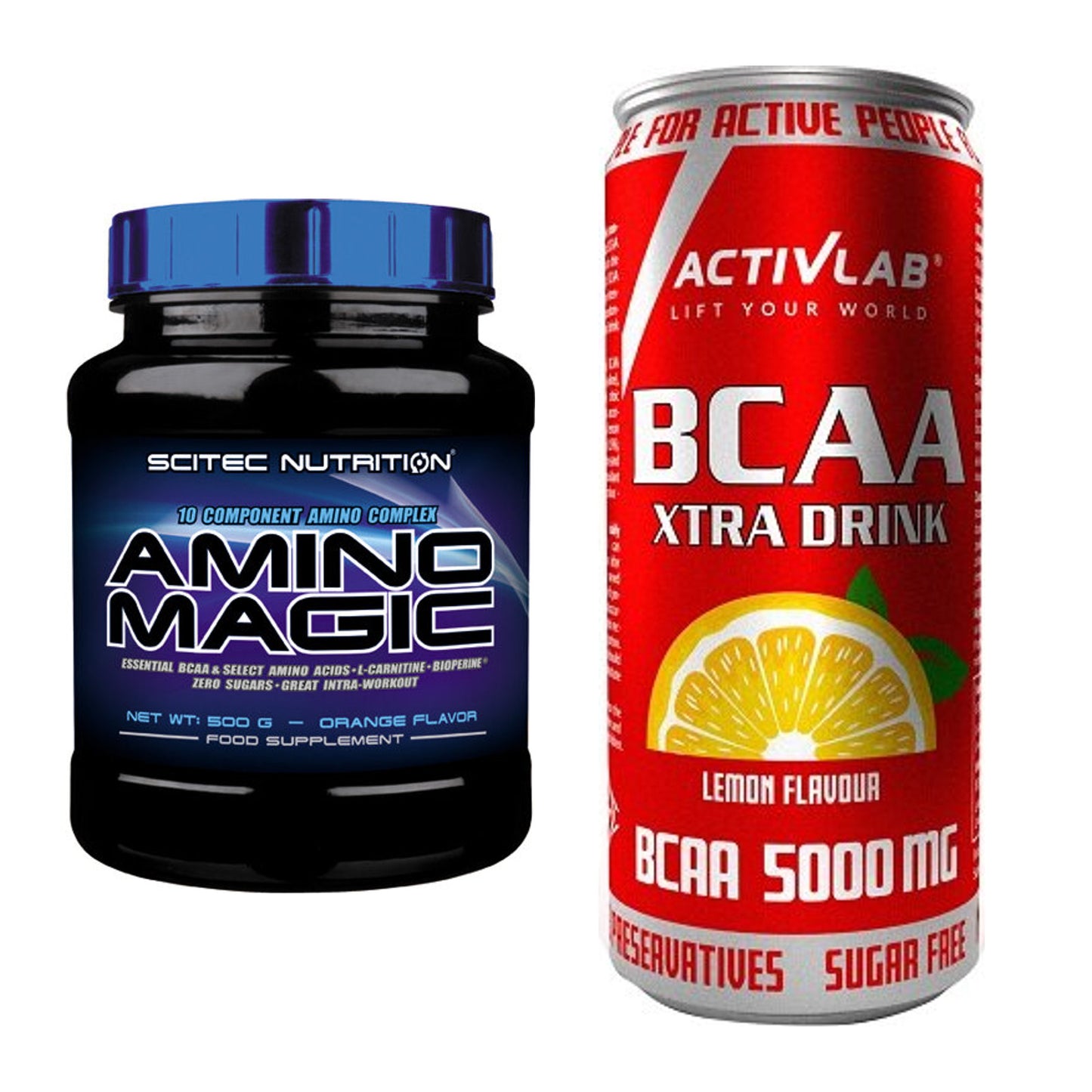 Aminosäuren-Zweimonatsvorrat: Scitec Amino – 60 Tage, 74 Portionen – alle enthaltenen Artikel