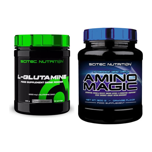 Aminosäuren-Zweimonatsvorrat: Scitec L-Glutami – 60 Tage, 75 Portionen – alle enthaltenen Artikel
