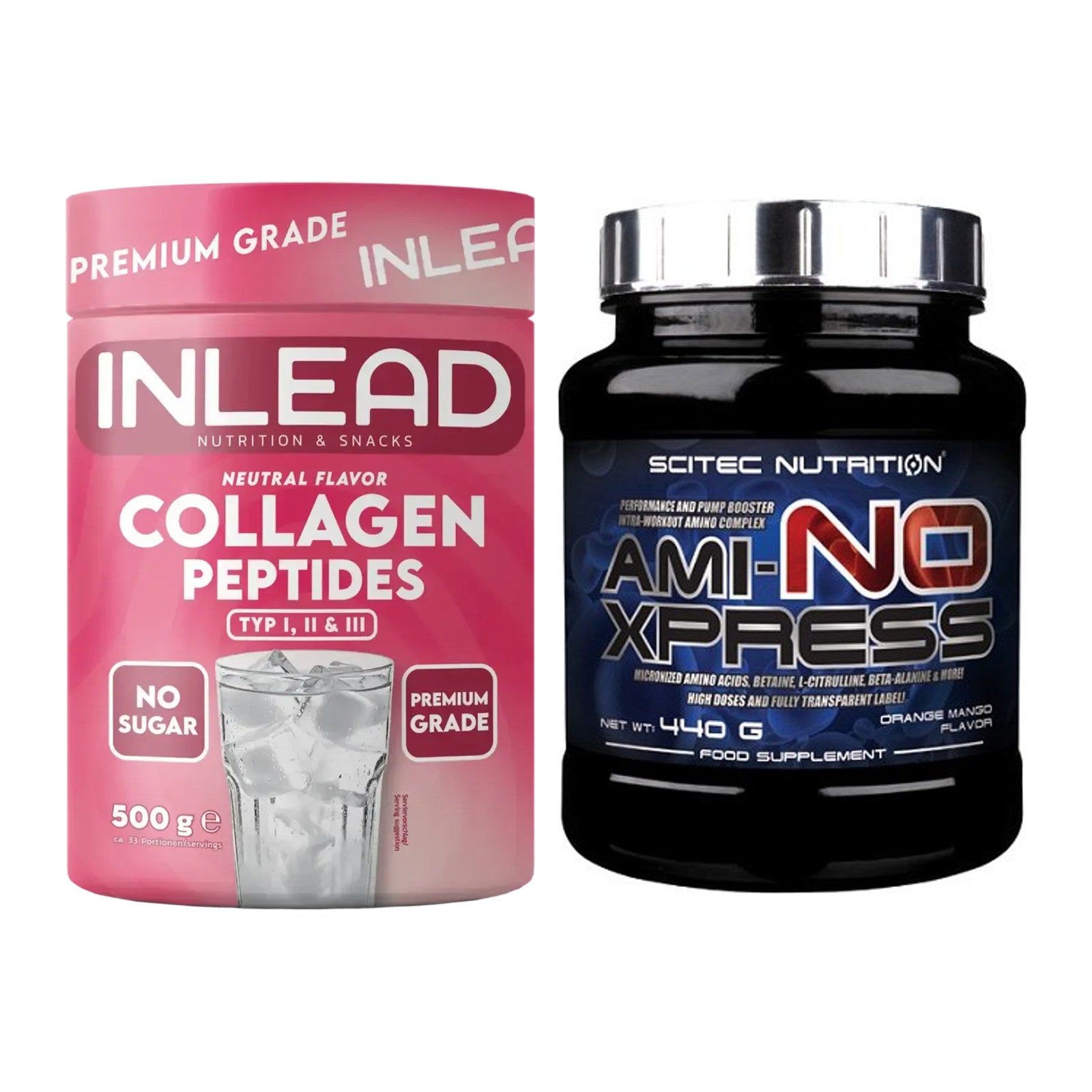 Aminosäuren-Zweimonatsvorrat: INLEAD Collagen – 60 Tage, 73 Portionen – alle enthaltenen Artikel