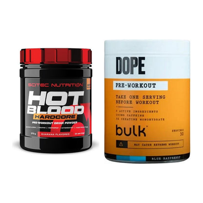 Booster-Trainingsvorrat: Scitec Hot Blood – 60 Tage, 75 Portionen – alle enthaltenen Artikel