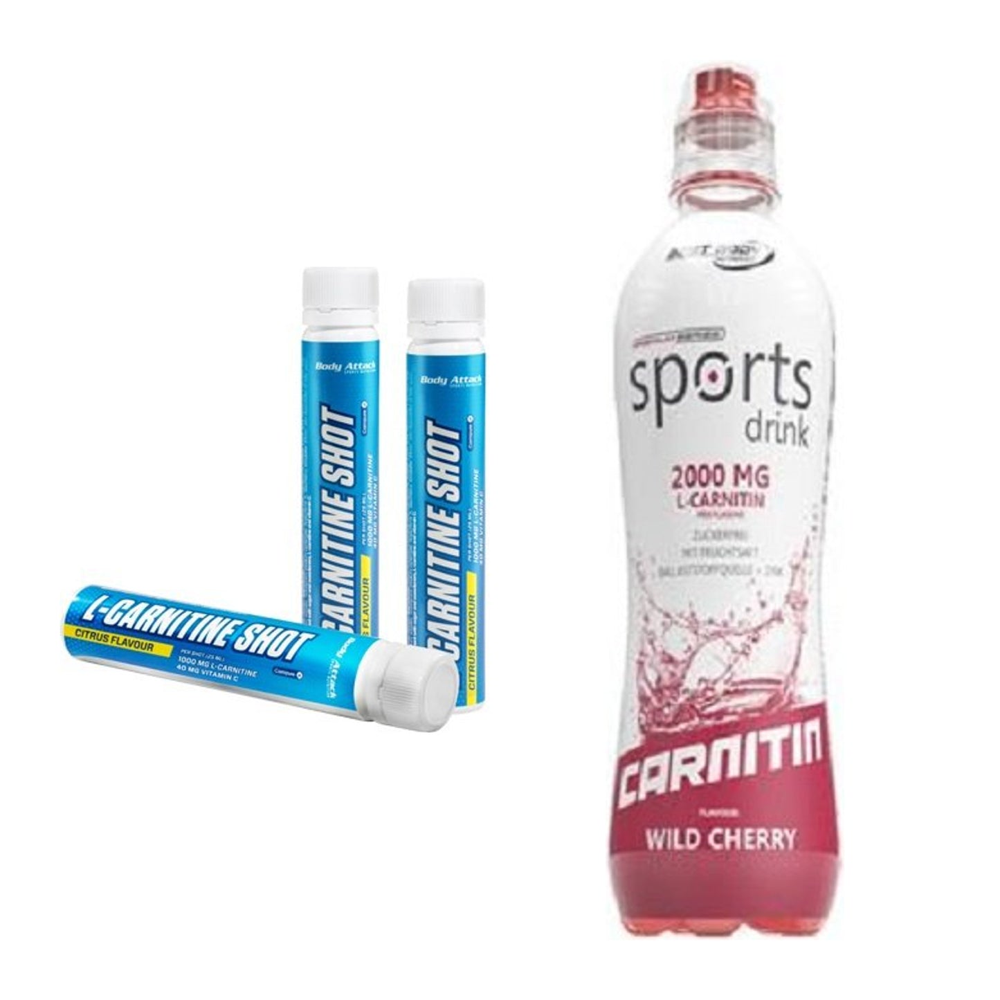 Carnitin-Vorrat 60 Tage: Body Attack – 60 Tage, 64 Portionen – alle enthaltenen Artikel