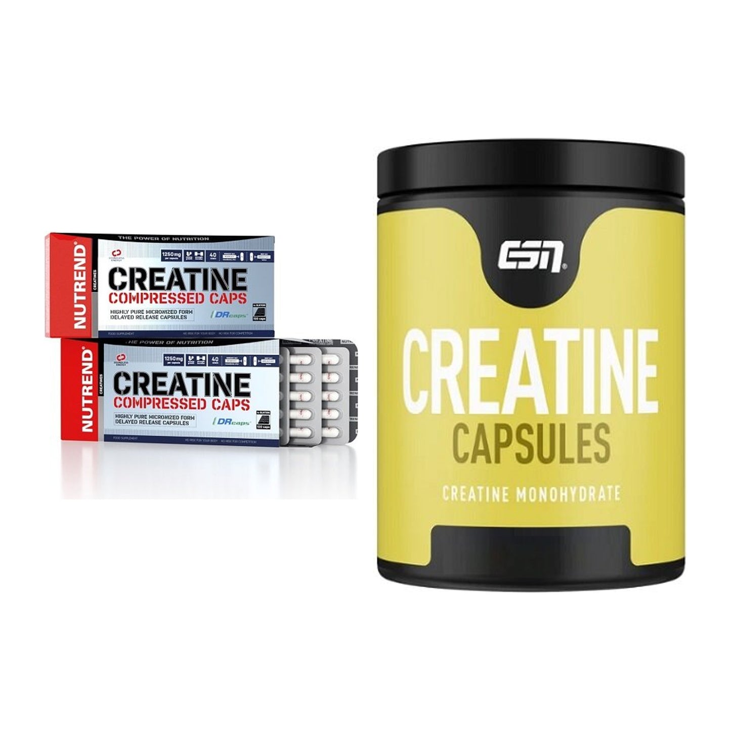 Creatin-Halbjahresvorrat: Nutrend Creatine – 180 Tage, 210 Kapseln – alle enthaltenen Artikel