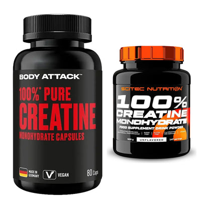 Creatin-Jahresvorrat: Body Attack 100% Pure – 365 Tage, 420 Kapseln – alle enthaltenen Artikel