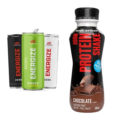 Drinks-Monatsration: XXL Nutrition Energize! – 30 Tage, 36 Portionen – alle enthaltenen Artikel