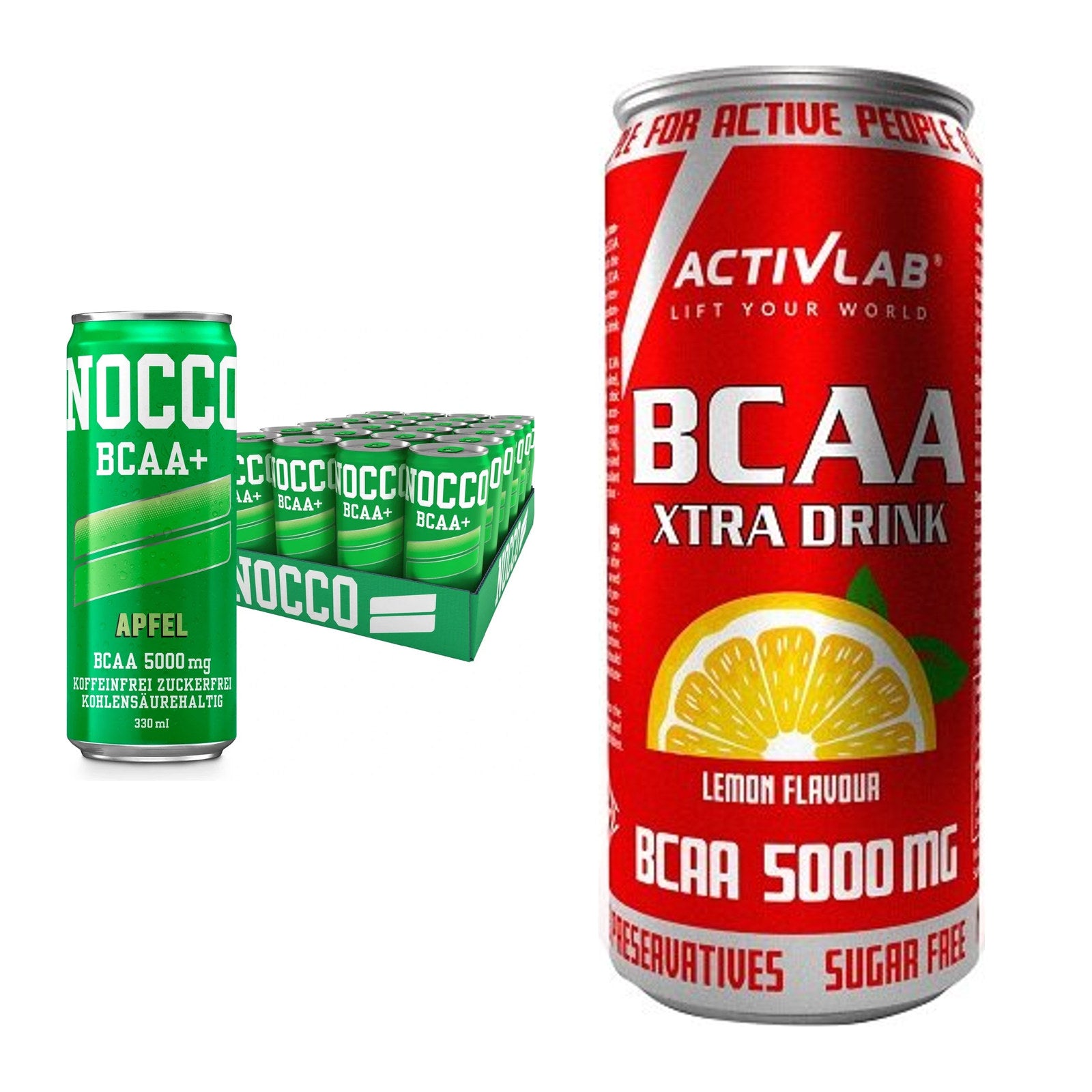 EAA-Quartalsvorrat: Nocco BCAA Drink 24 x 330 – 90 Tage, 96 Portionen – alle enthaltenen Artikel