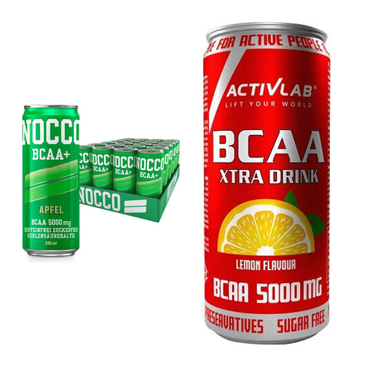 EAA-Quartalsvorrat: Nocco BCAA Drink 24 x 330 – 90 Tage, 96 Portionen – alle enthaltenen Artikel