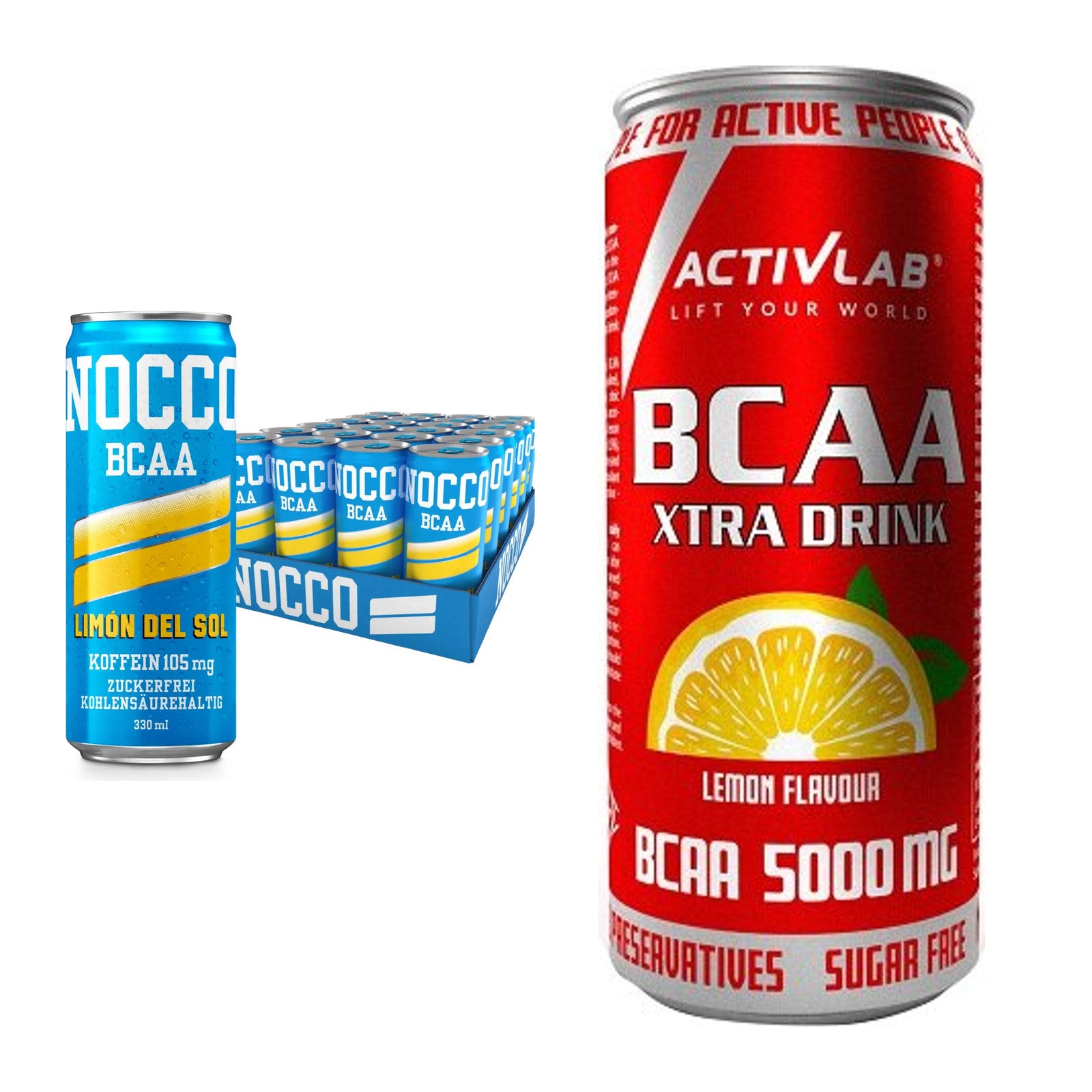 EAA-Quartalsvorrat: Nocco BCAA Drink 24 x 330 – 90 Tage, 96 Portionen – alle enthaltenen Artikel